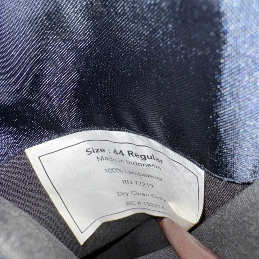 Joseph & Feiss Mens 44 Regular Blazer Blue 100% Lambswool Weave Sport Coat